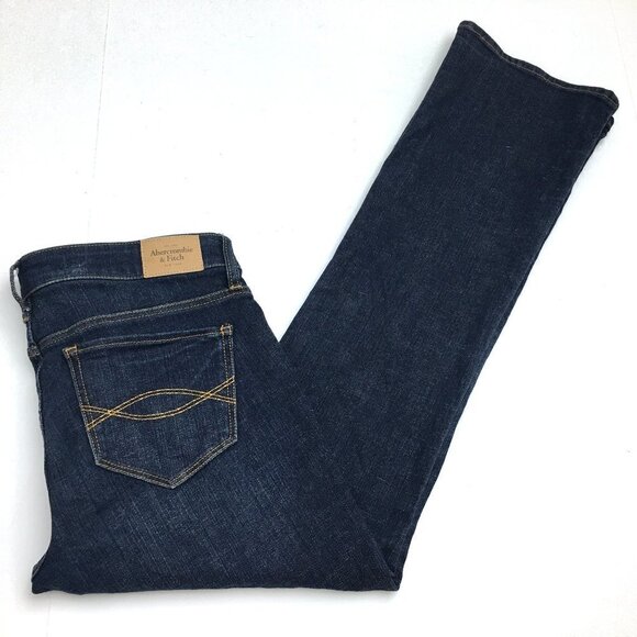 Abercrombie & Fitch Women's Jeans The A&F Boot Cut Low Rise Dark Wash size 6S - Picture 1 of 11